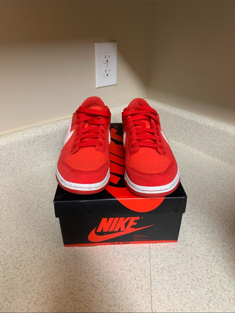 Nike Red Low-Profile Sneakers with White Swoosh